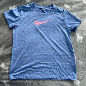 Nike, girls athletic wear shirt (dri-fit), youth size large, great condition
